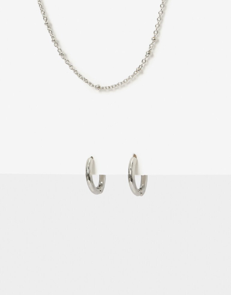Bijouterie Set Metal Set De Bijouterie - Plateado Rodio