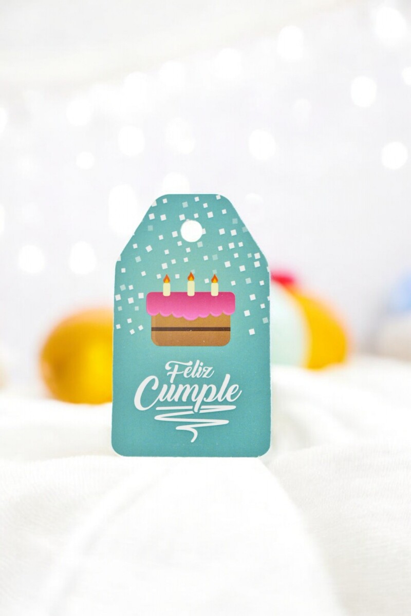 Tag cumpleaños 5x8,5. - DISEÑO 7 