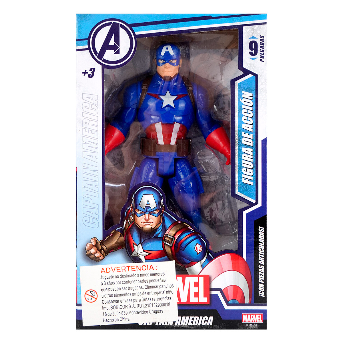 Figurine Captain America Titan Hero 30 Cm – Marvel Avengers, Avec Bouclier De Combat, Collection Ou Jeu