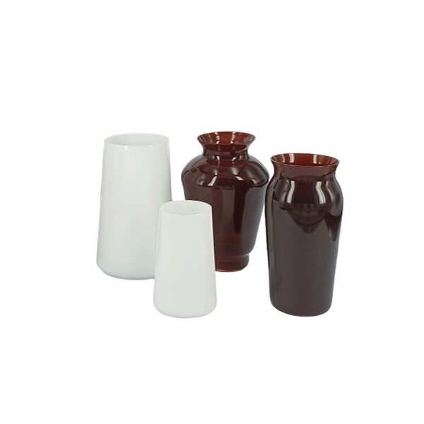 Set 4 floreros chicos chocolate BOHEMIA Set 4 floreros chicos chocolate BOHEMIA