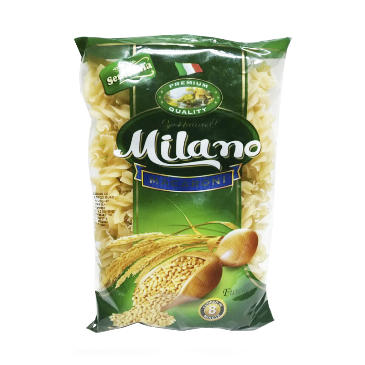Fideos MILANO Sémola 400grs - Tirabuzón 