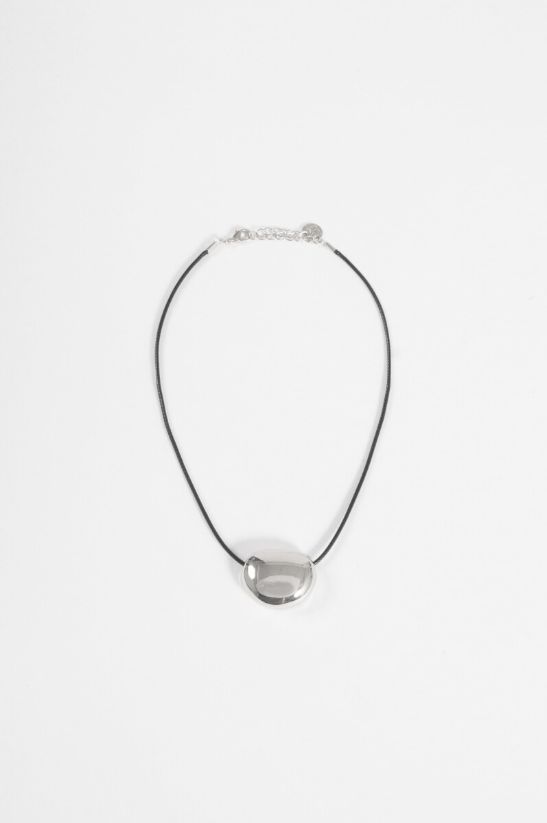 Collar cordón dije bold - plateado 