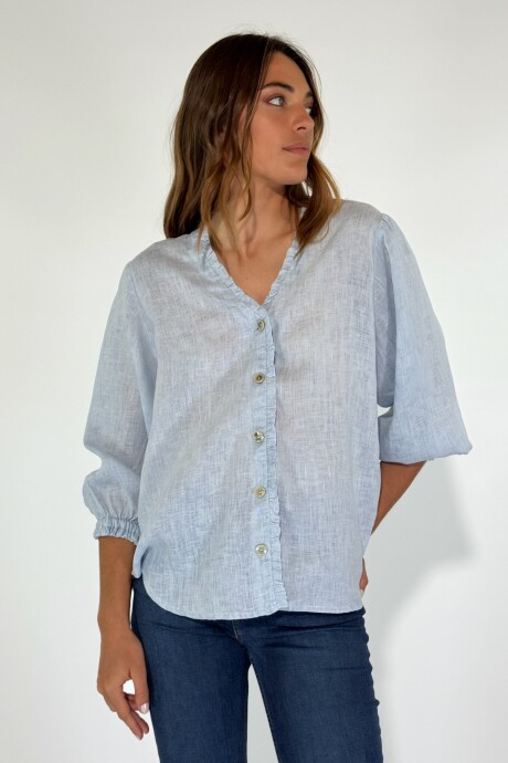 CAMISA FELICIANA Celeste