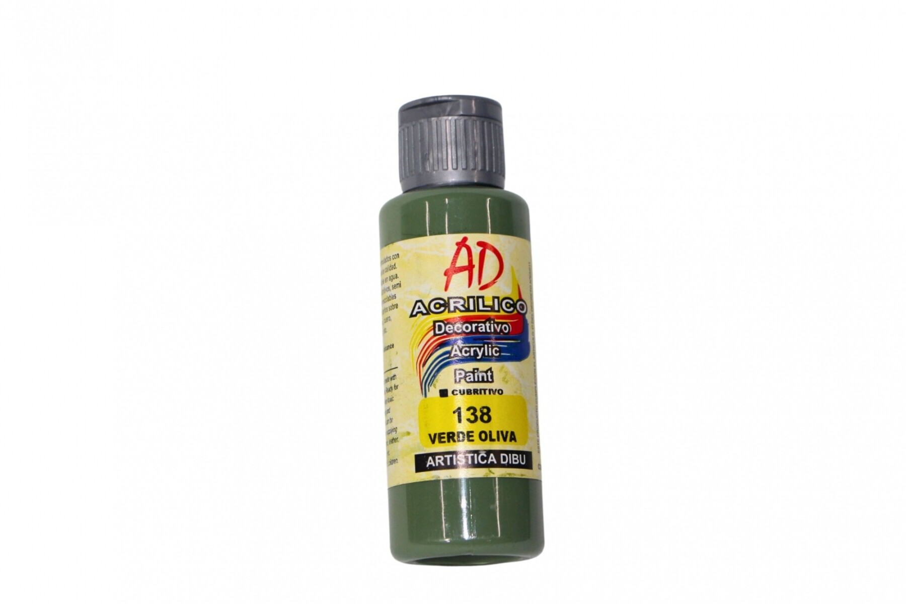 PINTURA ACRILICA ARTISTICA DIBU 60 ML. DIFERENTES COLORES - COLOR VERDE OLIVA 138 