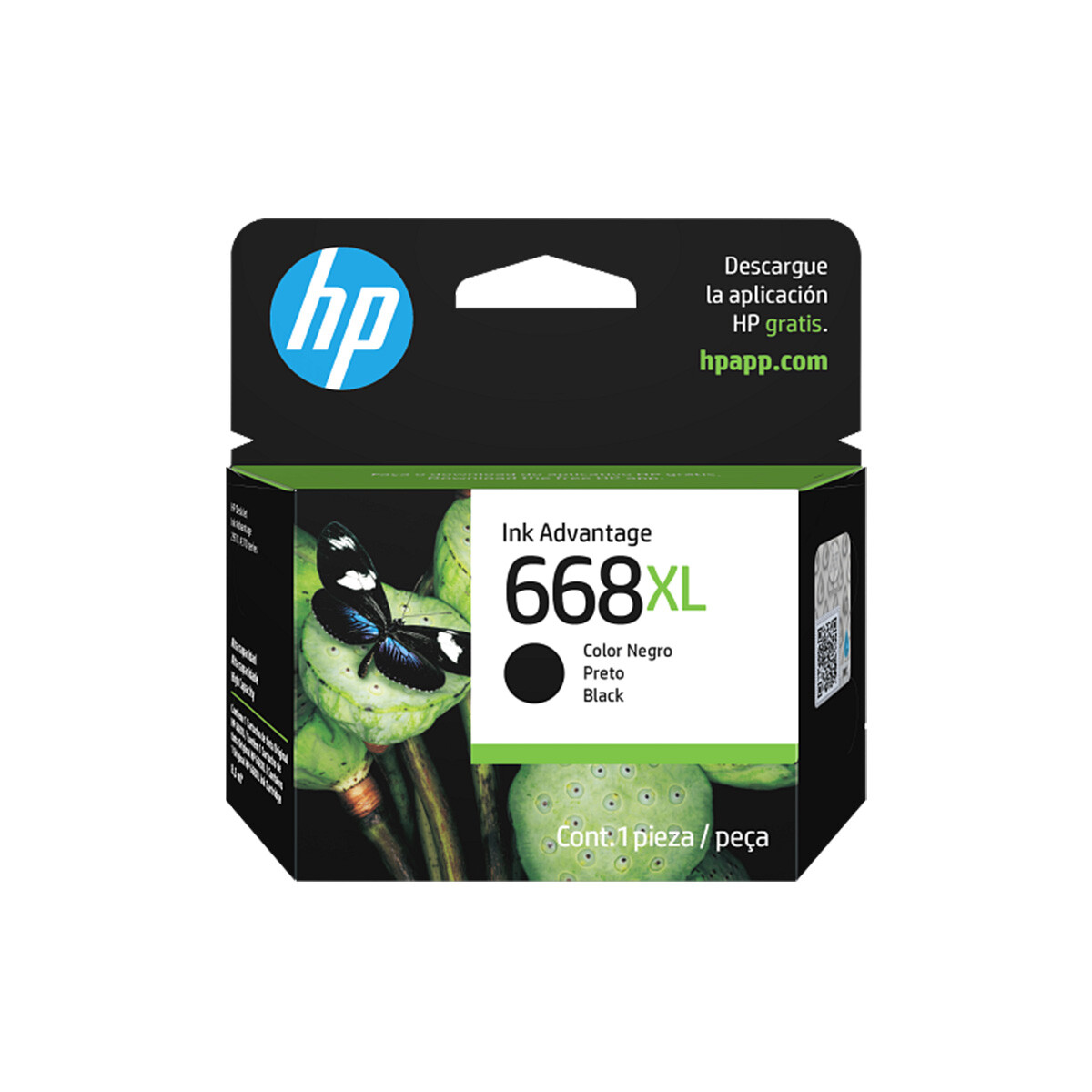 Cartucho HP 668 XL Deskjet 7FP39VL Negro 