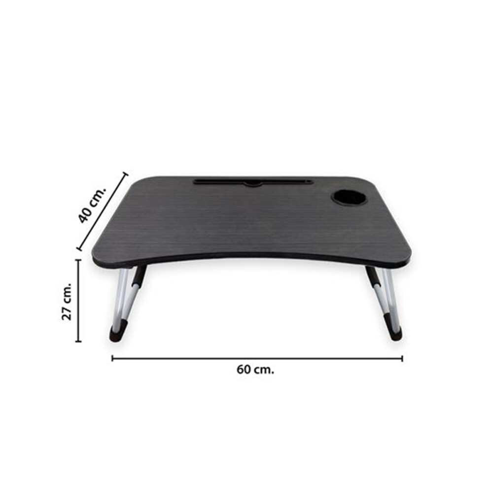Mesa auxiliar plegable Negro