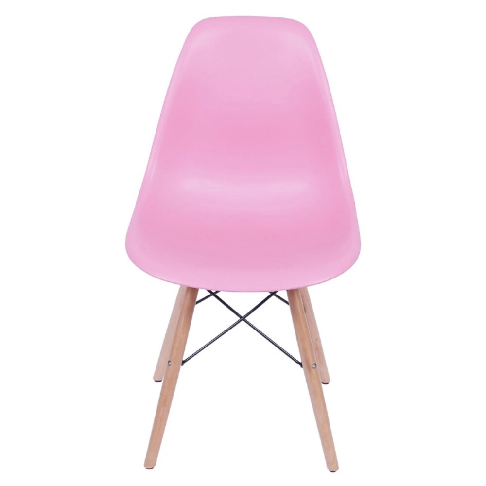 Silla Eames DKR - Base En Madera Rosa