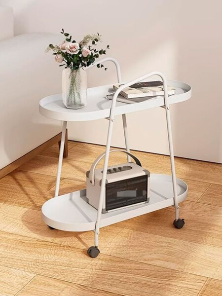 MESA AUXILIAR SINGAPUR CON RUEDAS BLANCO (V)