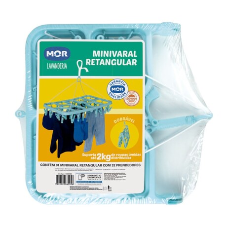 Mini Tendedero Mor Plegable 32 Palillos Amplio Verde