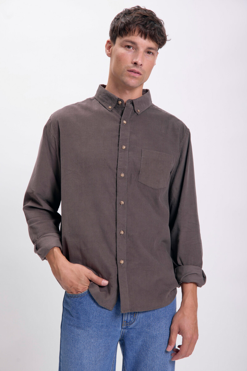 Camisa micropana Marrón