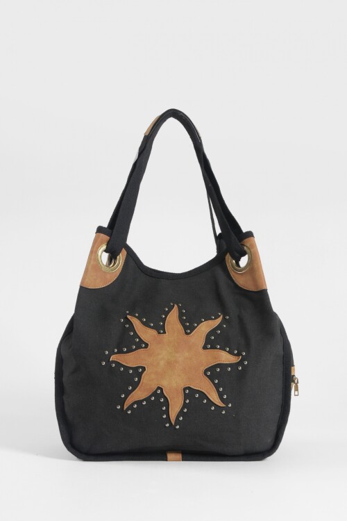 Bolso oversize canvas yorugua negro