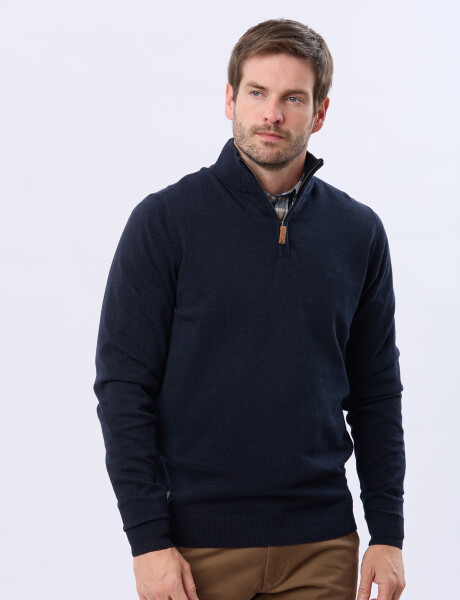 BUZO TEJIDO CON CIERRE Azul