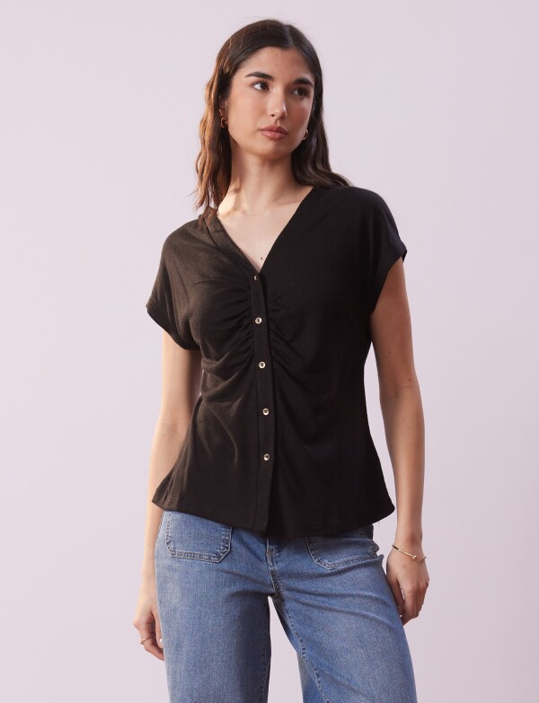 Remera Lino NEGRO