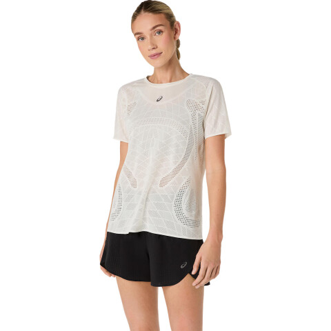 Polos Running Metarun Ss Top Mujer Cream