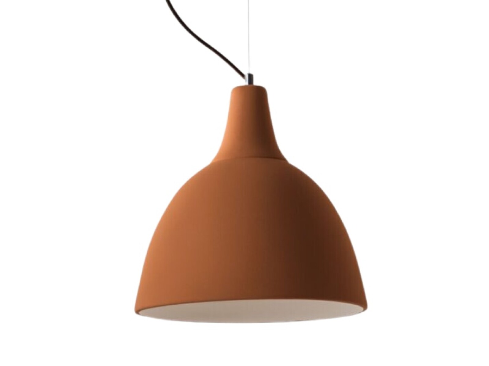 COLGANTE BARI E27 TERRACOTA CON CABLE COBRE D31,5CM 