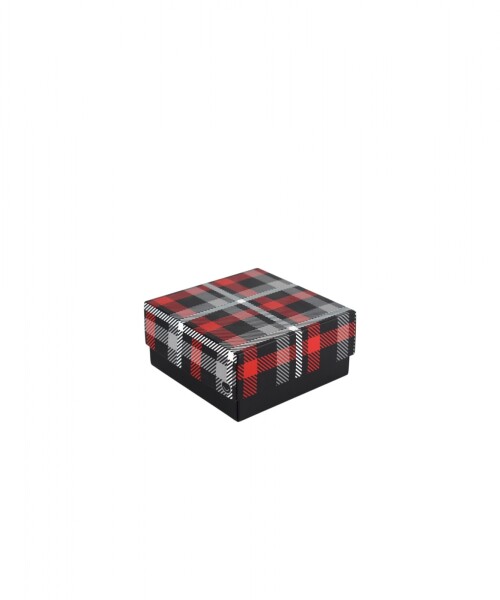Caja fantasia laminada Caja Escocesa - 12x12x6 cm