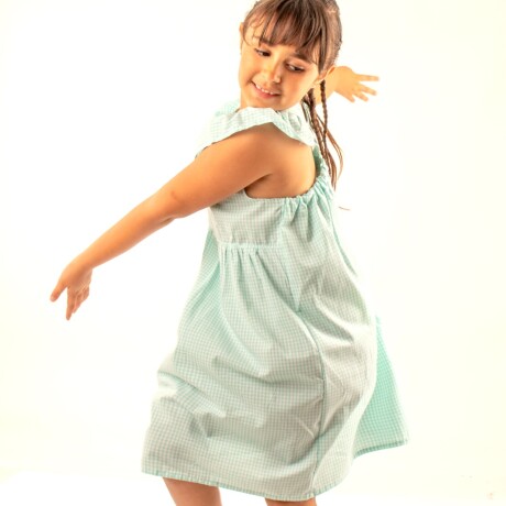 Vestido peto de niña Verde