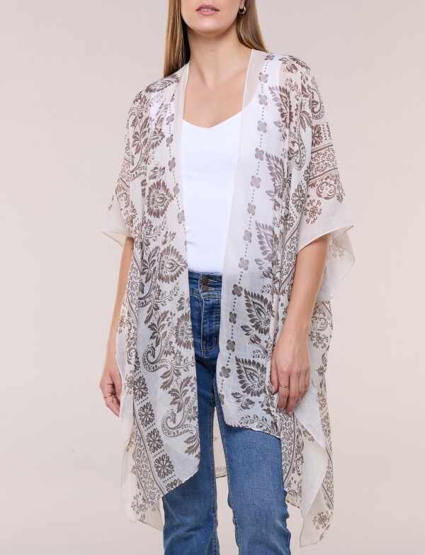 Kimono Arabescos BEIGE/MULTI