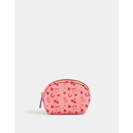 Monedero Cuerina Gatitos Rosa Viejo