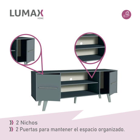 Rack Mueble TV Lumax Coppenhagen 136 cm Gris Rack Mueble TV Lumax Coppenhagen 136 cm Gris