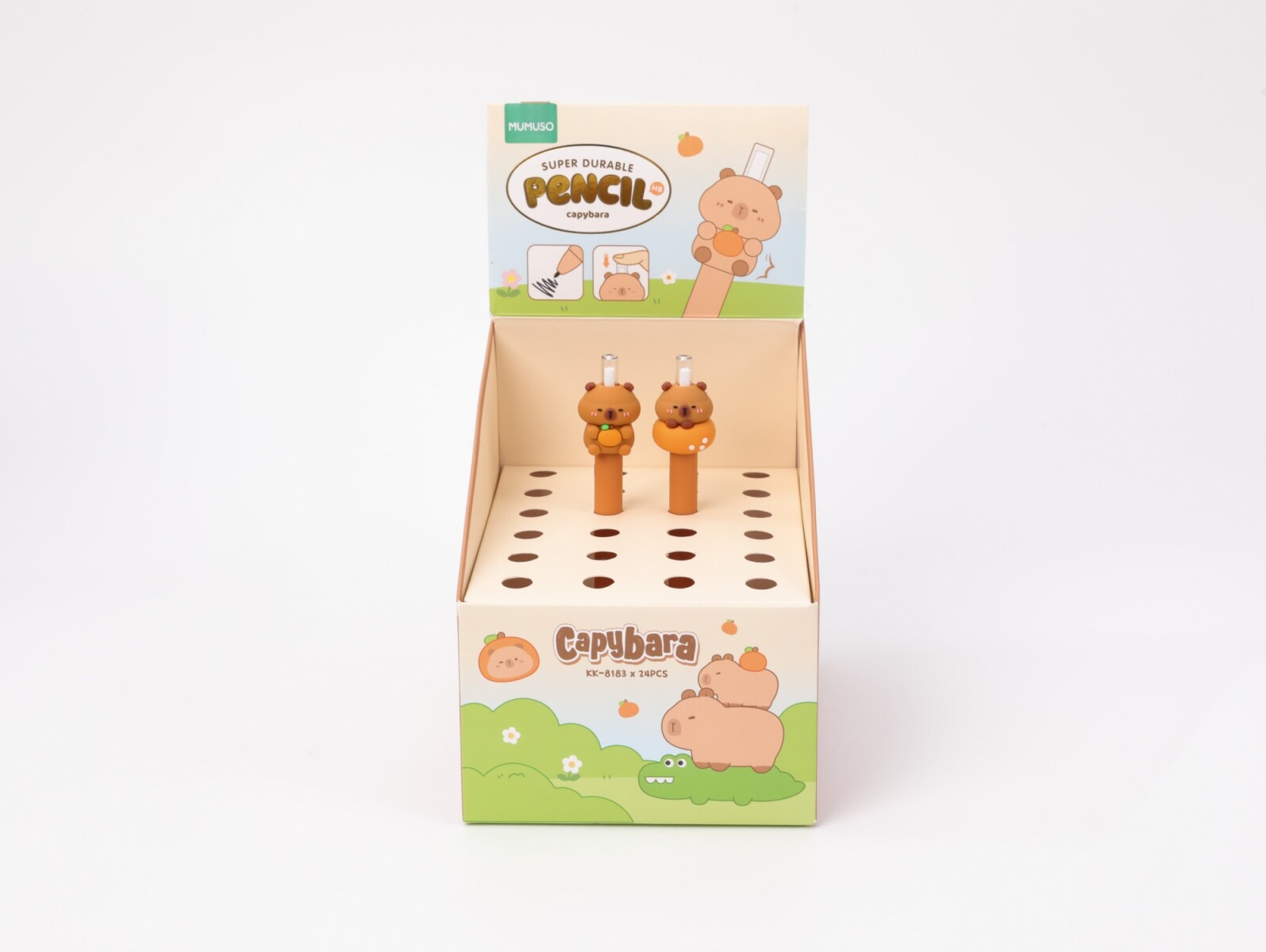 LÁPIZ DE LARGA DURACIÓN (CARPINCHO Y NARANJA) 