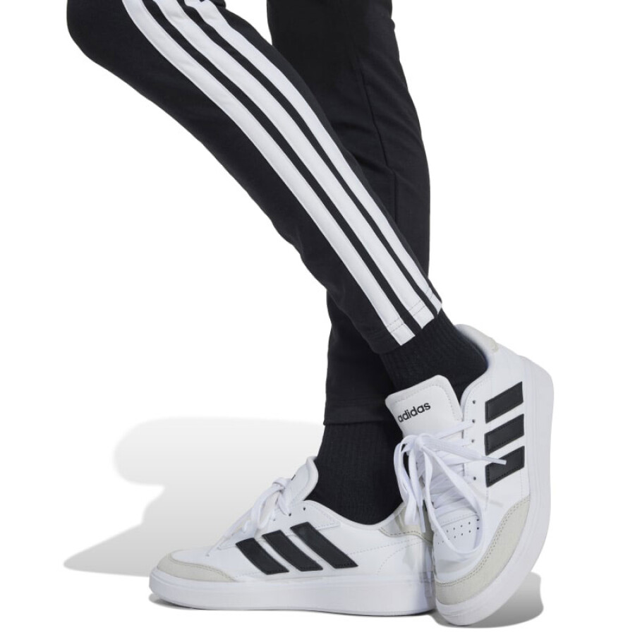 Pantalón Infantil Adidas 3S LEG 230 JRS Negro - Blanco