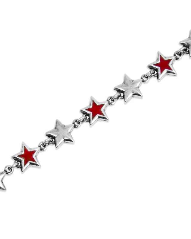 TwoJeys Pulsera Red Enameled Stars Plata TwoJeys Pulsera Red Enameled Stars Plata