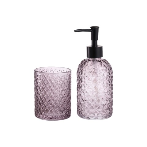 SET DISPENSADOR/VASO GRIS P/BAÑO Unica