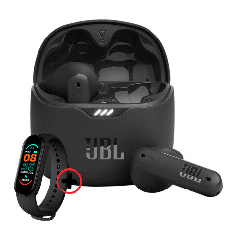 Auriculares Jbl Tune Flex + Smartwatch Negro
