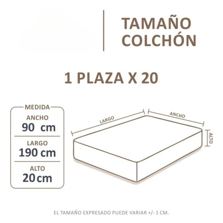 Funda de colchón con cierre 1 plaza X 20 Cm blanco