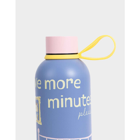 Botella De Acero Inoxidable De 500ml Con Strap De Silicona Azul Marino
