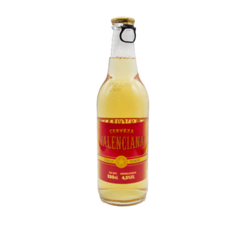 Cerveza VALENCIANA Botella 330 ML 4.5% Lager - Funda X24 Cerveza VALENCIANA Botella 330 ML 4.5% Lager - Funda X24
