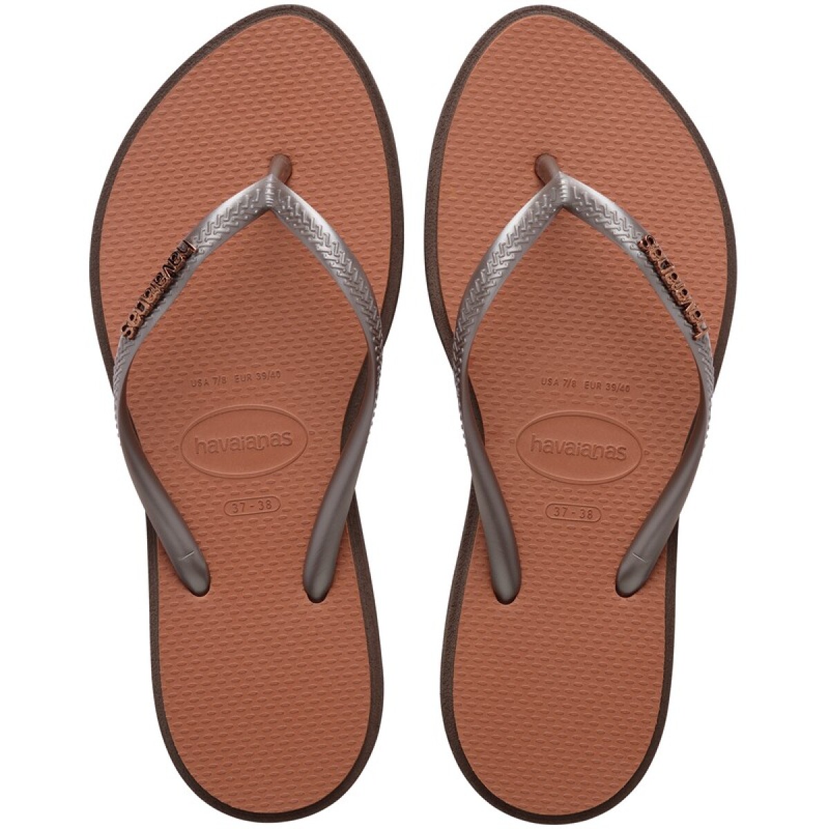 Ojotas Havaianas Slim Point - Marrón 