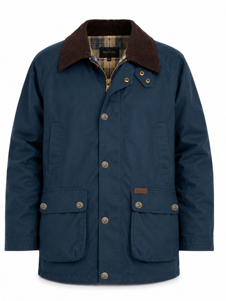Campera Tipo Encerada - Azul 