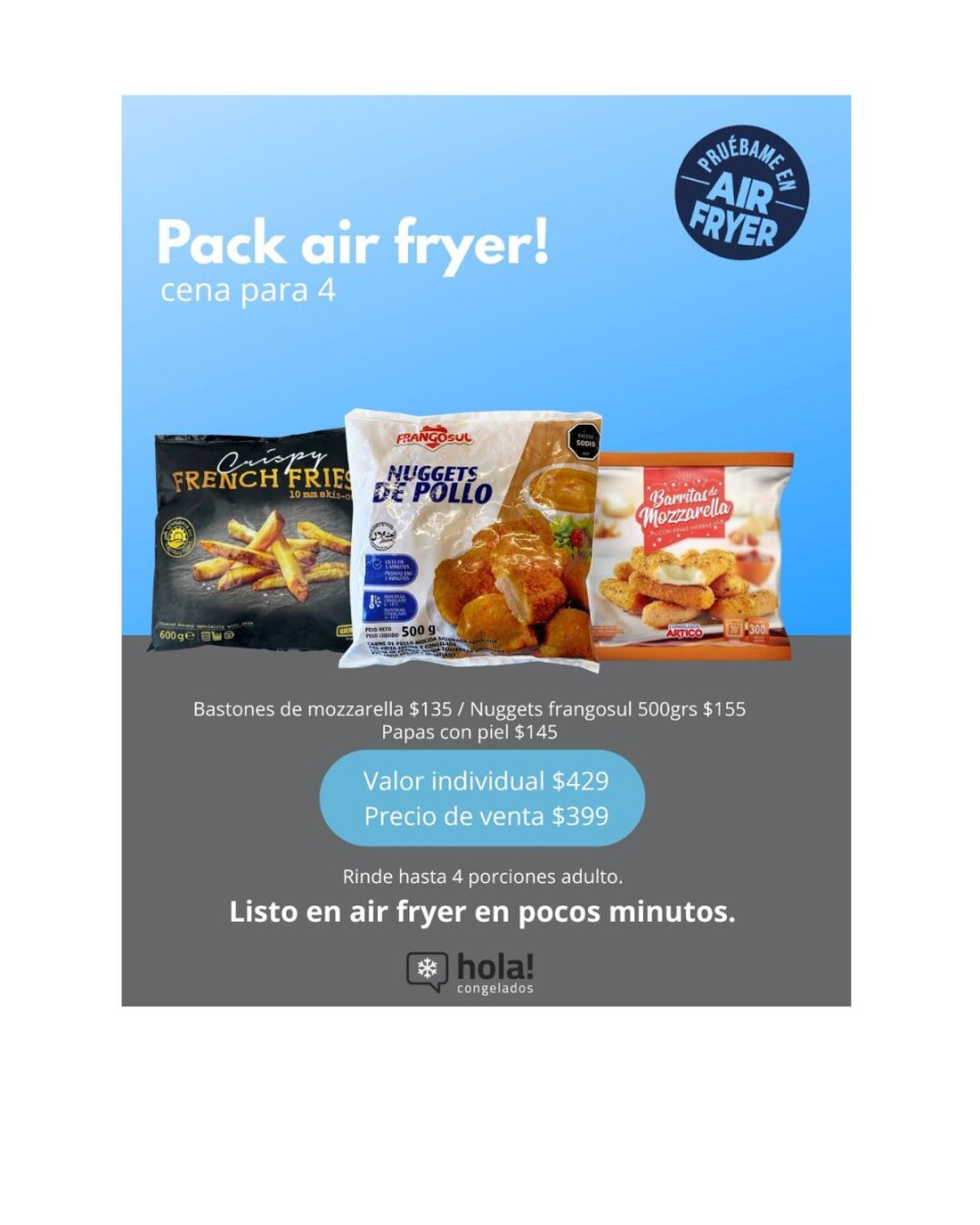 PACK AIR FRYER! CENA PARA 4 