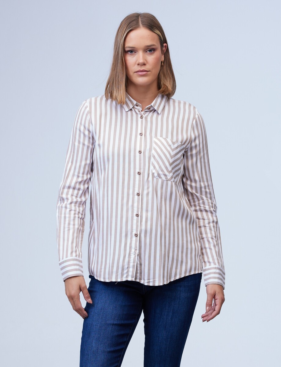 Camisa Lineas - Beige/multi 