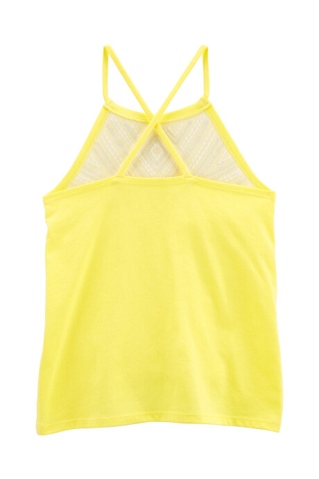 Musculosa halter bordada Sin color