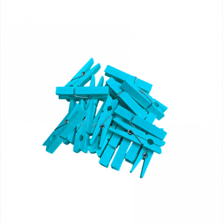 Palillos de Madera en Color x 20 Celeste