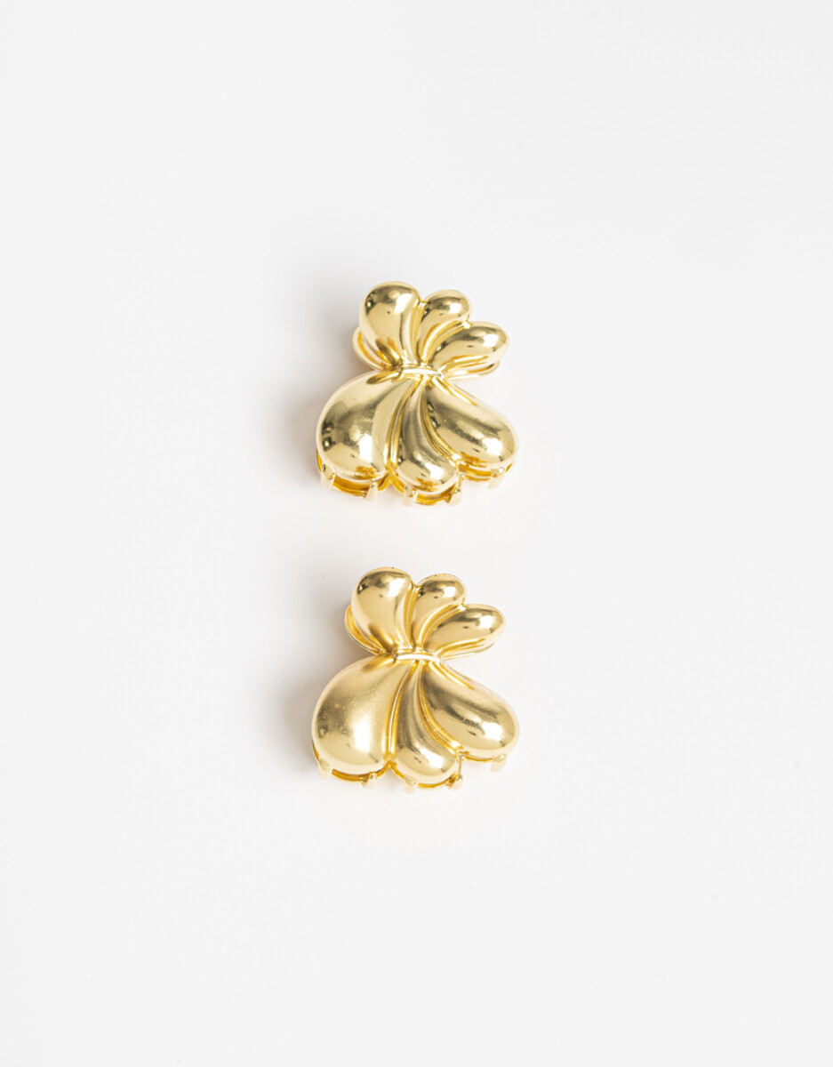 Set X2 Mini Broches Metálico Flor Glossy. 