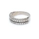 Anillo en oro 18k blanco con 2 hileras de brillantes Anillo en oro 18k blanco con 2 hileras de brillantes