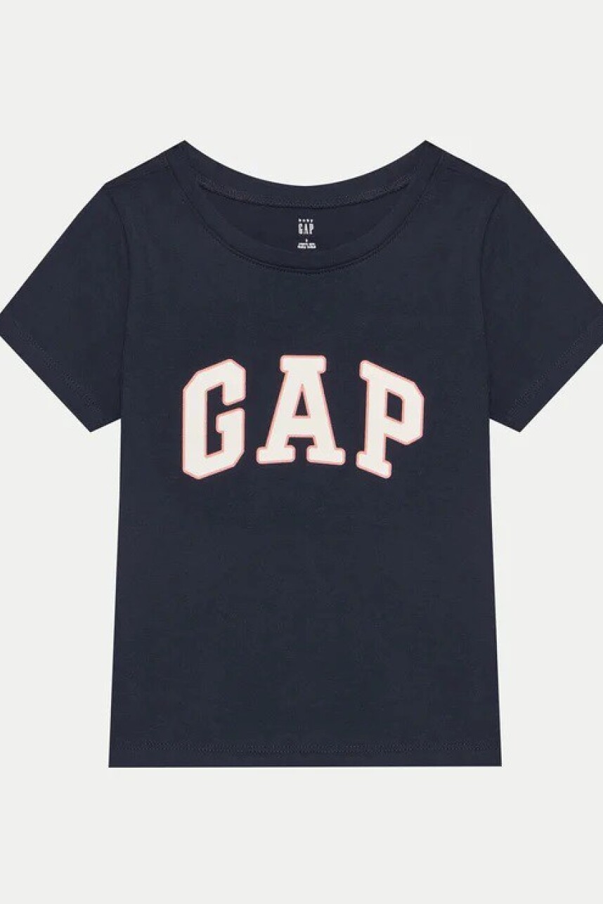 Remera Logo Gap Manga Corta Toddler Niña Tapestry Navy