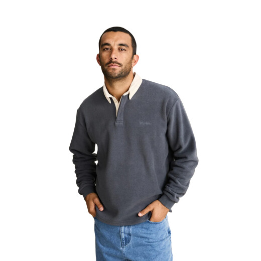 Buzo Rhythm Chasm Polo Fleece - Azul Buzo Rhythm Chasm Polo Fleece - Azul