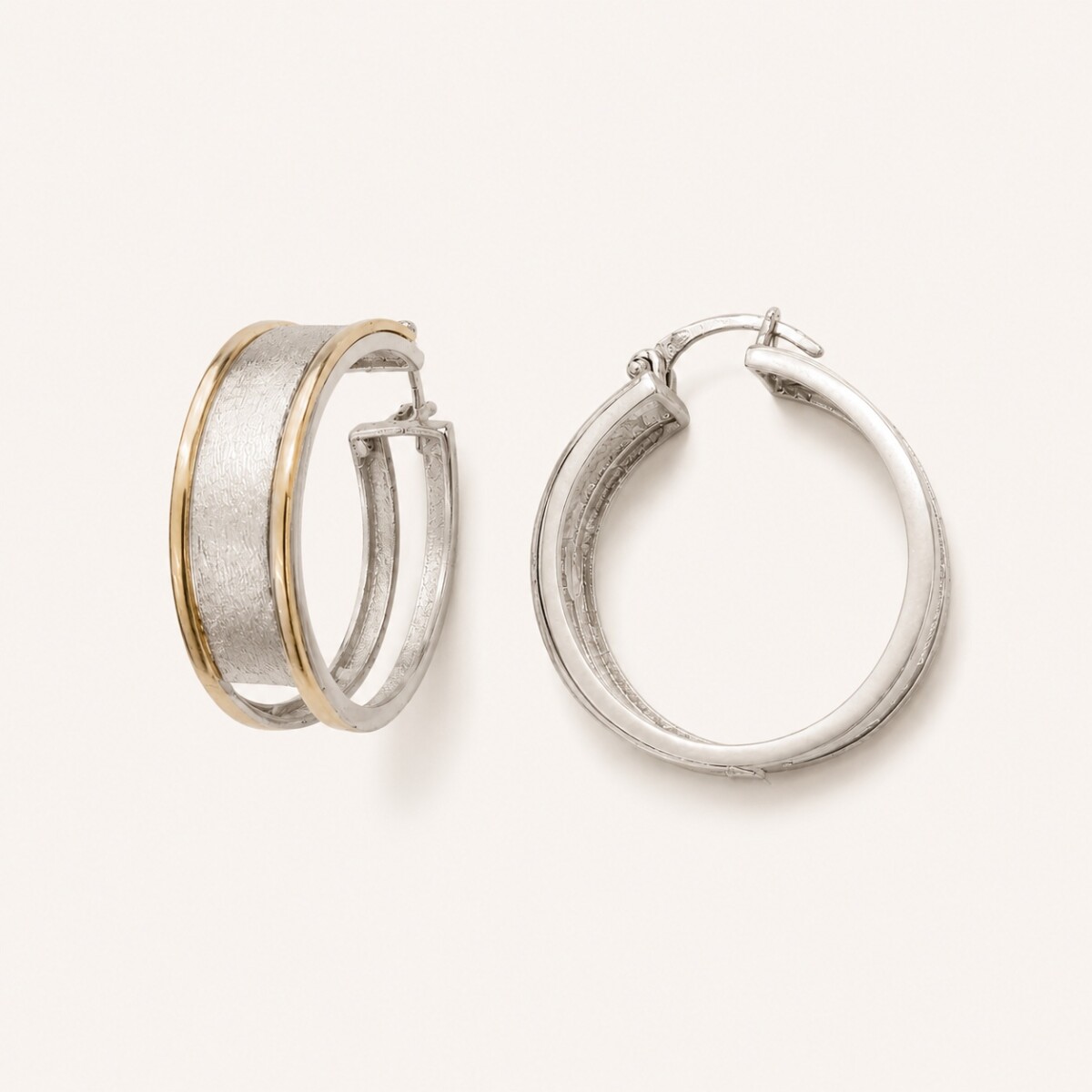 Aros Sabbia- Plata y Oro 