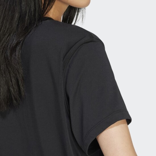 Remera Adidas Adicolor Trefoil Boxy Negro