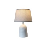 LAMPARA MESA CERAMICA D25x37CM TEXTURA BLANCO LAMPARA MESA CERAMICA D25x37CM TEXTURA BLANCO