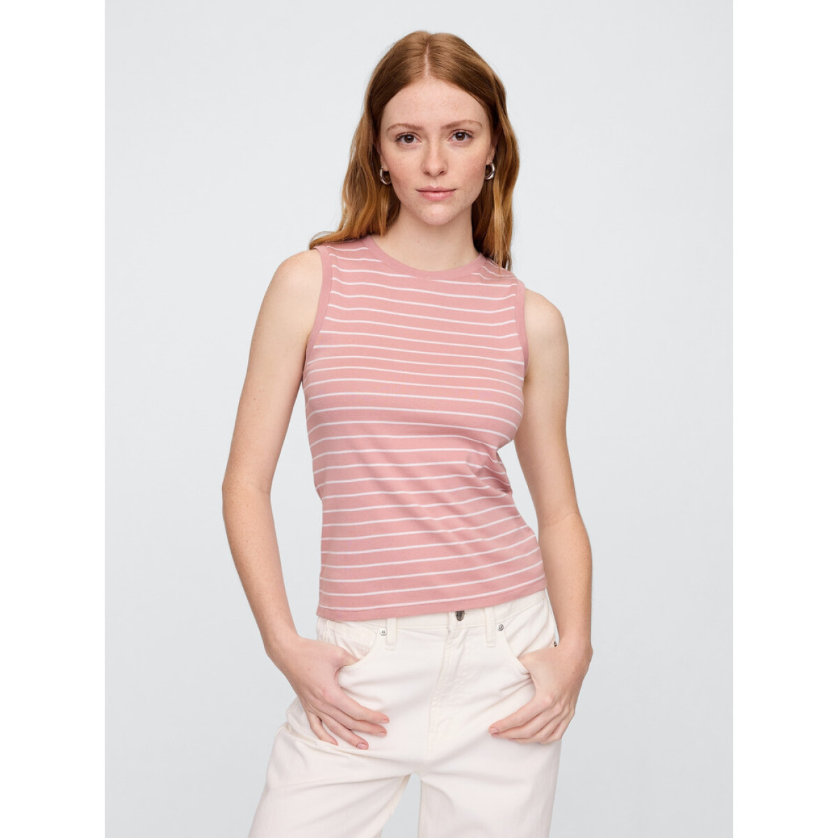 V-SL MODERN SHELL STRIPE - ANTIQUE PINK 
