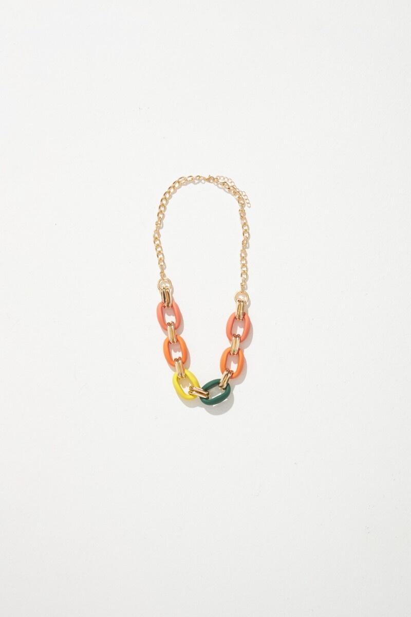 Collar cadena multicolor - multicolor 