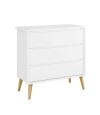 Comoda 3 cajones Infantil Theo Blanco