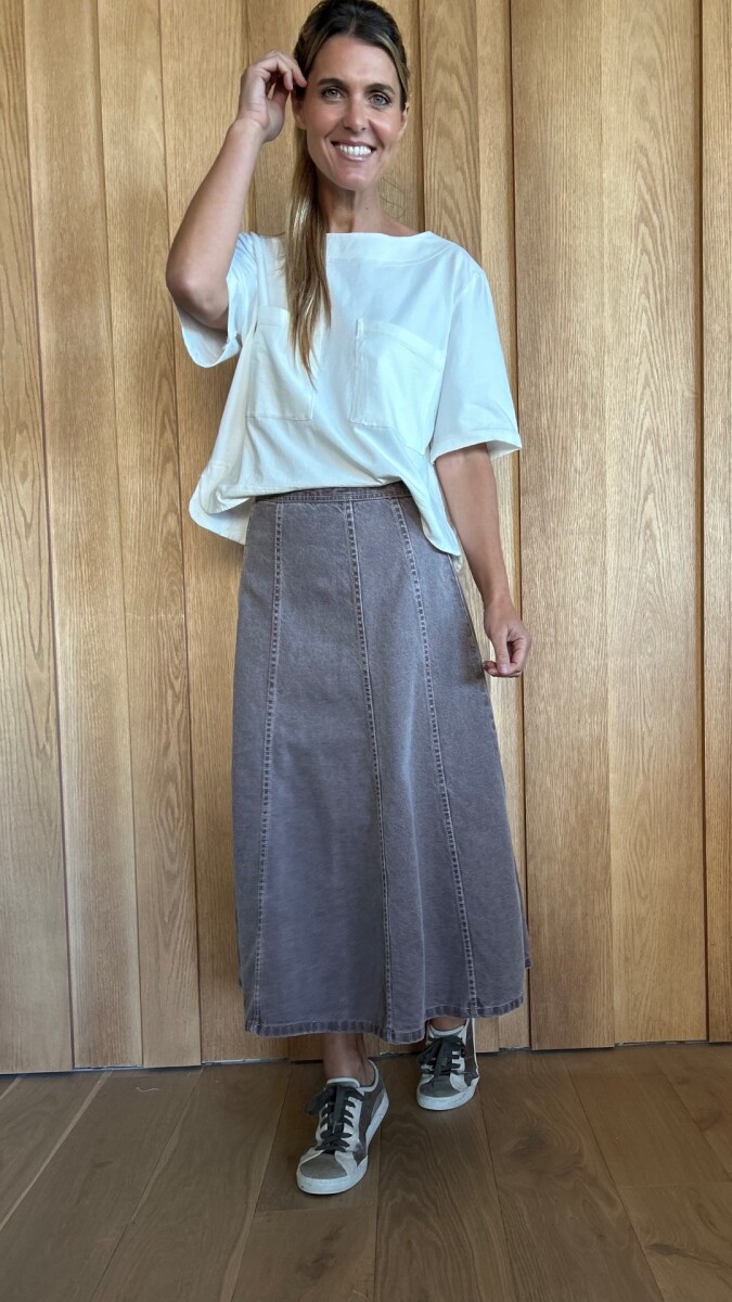 Pollera Mónaco - Denim Tostado 