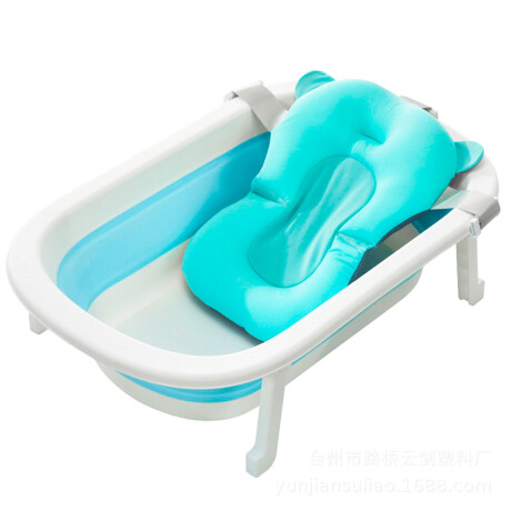 Colchón Bañito Baby Splash Almohada Baño Bebe + Accesorios Celeste